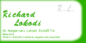 richard lokodi business card